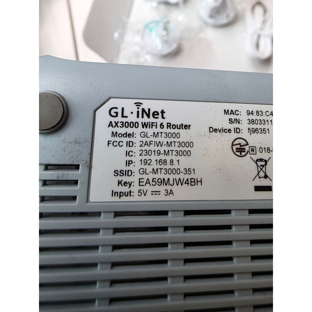 GL.iNet Beryl AX GL-MT3000 WiFi 6 Travel Router AX3000 VPN OpenWrt Pocket Router - Picture 7 of 12